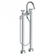 Watermark 27-8.3V-CL15-PC - Floor Standing Bath Set with Hand Shower