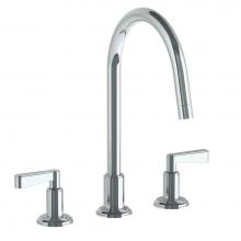 Watermark 29-7-TR24-PC - Deck Mounted 3 Hole Gooseneck Kitchen Set