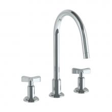 Watermark 29-7-TR25-PC - Deck Mounted 3 Hole Gooseneck Kitchen Set