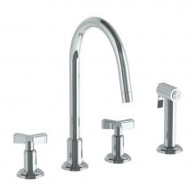 Watermark 29-7.1-TR25-PC - Deck Mounted 4 Hole Gooseneck Kitchen Set -  Includes Side Spray