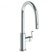 Watermark 29-7.3PG2-TR24-PC - Deck Mounted 1 Hole Gooseneck Kitchen Faucet with Pull Down Spray - High Spout