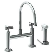 Watermark 29-7.65-TR15-GP - Deck Mounted Bridge Kitchen Faucet with Independent Side Spray