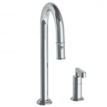 Watermark 29-9.1.3PG2-TR24V-PC - Deck Mounted 2 Hole Gooseneck Prep Faucet with Pull Down Spray