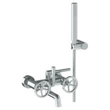 Watermark 31-5.2-BK-WH - Wall Mounted Exposed Bath Set with Hand Shower