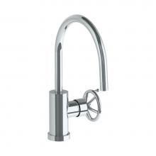 Watermark 31-7.3G-BKA1-PC - Deck Mounted 1 Hole Gooseneck Kitchen Faucet