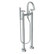 Watermark 31-8.3-BK-GP - Floor Standing Gooseneck Bath Set with Slim Hand Shower