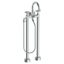 Watermark 31-8.3V-BK-GP - Floor Standing Gooseneck Bath Set with Volume Hand Shower