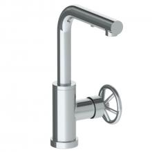 Watermark 31-9.3P1-BK-PC - Deck Mounted 1 Hole Square Top Prep Faucet with Pull Out Spray