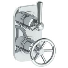 Watermark 31-T25-BK-GP - Wall Mounted Mini Thermostatic Shower Trim with built-in control, 3 1/2'' x 6 1/4'&