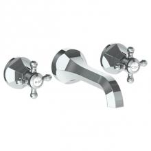 Watermark 312-2.2-X-PC - Wall Mounted 3 Hole Lavatory Set with 6 3/4'' CTC Spout