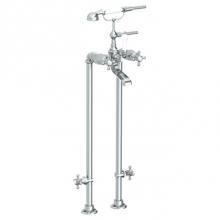 Watermark 312-8.3STP-V-PC - Floor Standing Bath Set with Hand Shower and Shut-Off Valves