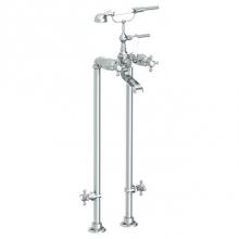 Watermark 312-8.3STP-X-PC - Floor Standing Bath Set with Hand Shower and Shut-Off Valves