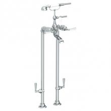 Watermark 312-8.3STP-Y-PC - Floor Standing Bath Set with Hand Shower and Shut-Off Valves