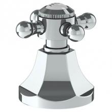 Watermark 312-DTH-X-PC - Trim For Deck Mounted Valve. Porcelain cross buttons engraved ''HOT''