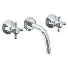 Watermark 313-2.2S-AX-GP - Wall Mounted 3 Hole Lavatory Set with 6 1/2'' CTC Spout