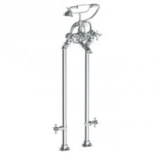 Watermark 313-8.3STP-AX-PC - Floor Standing Bath Set with Hand Shower and Shut-Off Valves