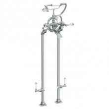 Watermark 313-8.3STP-SW-PC - Floor Standing Bath Set with Hand Shower and Shut-Off Valves