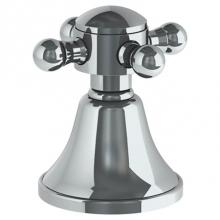 Watermark 313-DT-AX-GP - Trim For Deck Mounted Valve.  Porcelain cross and lever buttons engraved ''COLD'&ap