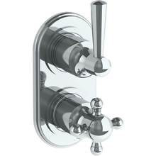 Watermark 313-T25-Y2-WH - Wall Mounted Mini Thermostatic Shower Trim with built-in control, 3 1/2'' x 6 1/4'&