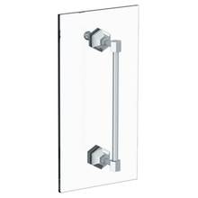 Watermark 314-0.1-12SDP-GP - Beverly 12” shower door pull with knob/ glass mount towel bar with hook