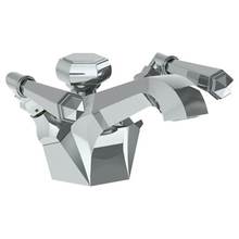 Watermark 314-1-YY-WH - Deck Mounted 2 Handle Monoblock Lavatory Mixer