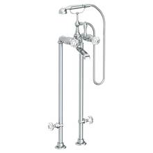 Watermark 314-8.3STP-CRY5-WH - Floor Standing Bath Set with Hand Shower and Shut-Off Valves