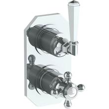 Watermark 314-T25-YY-WH - Wall Mounted Mini Thermostatic Shower Trim with built-in control, 3 1/2'' x 6 1/4'&