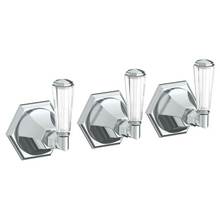 Watermark 314-WTR3-CRY4-GP - Wall Mounted 3-Valve Shower Trim