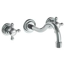 Watermark 321-2.2M-V-PC - Wall Mounted 3 Hole Lavatory Set with 8 3/8'' CTC Spout