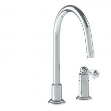 Watermark 321-7.1.3-SWAV-PC - Deck Mounted 2 Hole Gooseneck Kitchen Faucet