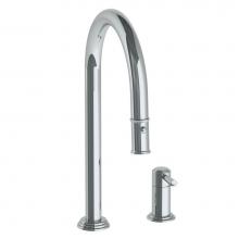 Watermark 321-7.1.3PG2-S1AV-PC - Deck Mounted 2 Hole Gooseneck Kitchen Faucet with Pull Down Spray