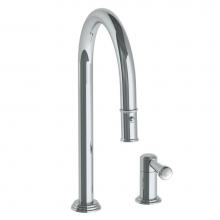 Watermark 321-7.1.3PG2-S2V-PC - Deck Mounted 2 Hole Gooseneck Kitchen Faucet with Pull Down Spray