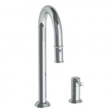 Watermark 321-9.1.3PG2-S1AV-PC - Deck Mounted 2 Hole Gooseneck Prep Faucet with Pull Down Spray