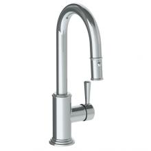 Watermark 321-9.3PG2-S1A-PC - Deck Mounted 1 Hole Gooseneck Prep Faucet with Pull Down Spray