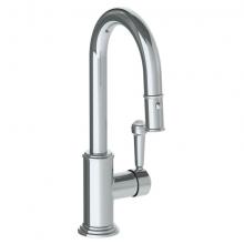Watermark 321-9.3PG2-S2-PC - Deck Mounted 1 Hole Gooseneck Prep Faucet with Pull Down Spray