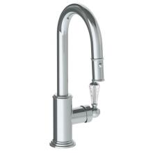 Watermark 321-9.3PG2-SWA-PC - Deck Mounted 1 Hole Gooseneck Prep Faucet with Pull Down Spray