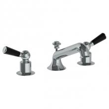 Watermark 34-2-H4-PC - Deck Mounted 3 Hole Lavatory Set (shown with optional black handle inserts)
