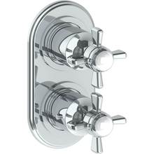 Watermark 34-T25-S1-GP - Wall Mounted Mini Thermostatic Shower Trim with built-in control, 3 1/2'' x 6 1/4'&