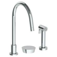 Watermark 36-7.1.3GA-BL1-GP - Deck Mounted 3 Hole Gooseneck Kitchen Set -  Includes Side Spray