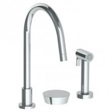 Watermark 36-7.1.3GA-BL1-PC - Deck Mounted 3 Hole Gooseneck Kitchen Set -  Includes Side Spray