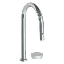 Watermark 36-7.1.3PG2-BL1-PC - Deck Mounted 2 Hole Gooseneck Kitchen Faucet with Pull Down Spray