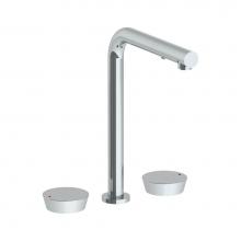 Watermark 36-7P1-BL1-PC - Deck Mounted 3 Hole Square Top Kitchen Faucet with Pull Out Spray