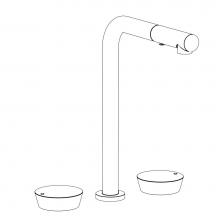 Watermark 36-7P1-CM-PC - Deck Mounted 3 Hole Square Top Kitchen Faucet with Pull Out Spray