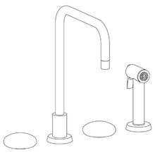 Watermark 36-7.1-HL-PC - Deck Mounted 4 Hole Square Top Kitchen Set -  Includes Side Spray