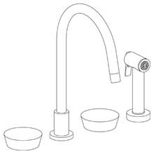 Watermark 36-7.1G-CM-WH - Deck Mounted 4 Hole Gooseneck Kitchen Set -  Includes Side Spray