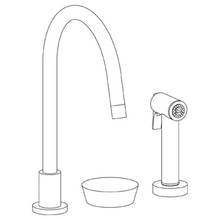 Watermark 36-7.1.3GA-CM-WH - Deck Mounted 3 Hole Gooseneck Kitchen Set -  Includes Side Spray