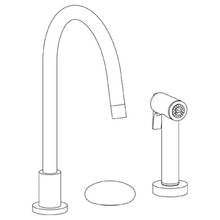 Watermark 36-7.1.3GA-HL-GP - Deck Mounted 3 Hole Gooseneck Kitchen Set -  Includes Side Spray