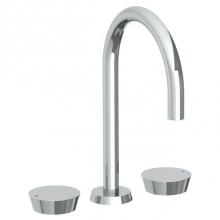 Watermark 36-8-BL1-PC - Deck Mounted 3 hole Gooseneck Bath set