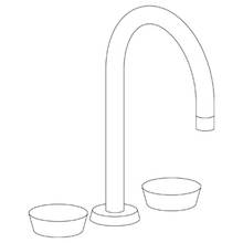 Watermark 36-8-CM-GP - Deck Mounted 3 hole Gooseneck Bath set