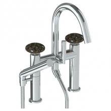 Watermark 36-8.2-MM-PC - Deck Mounted Exposed Gooseneck Bath Set with Hand Shower
